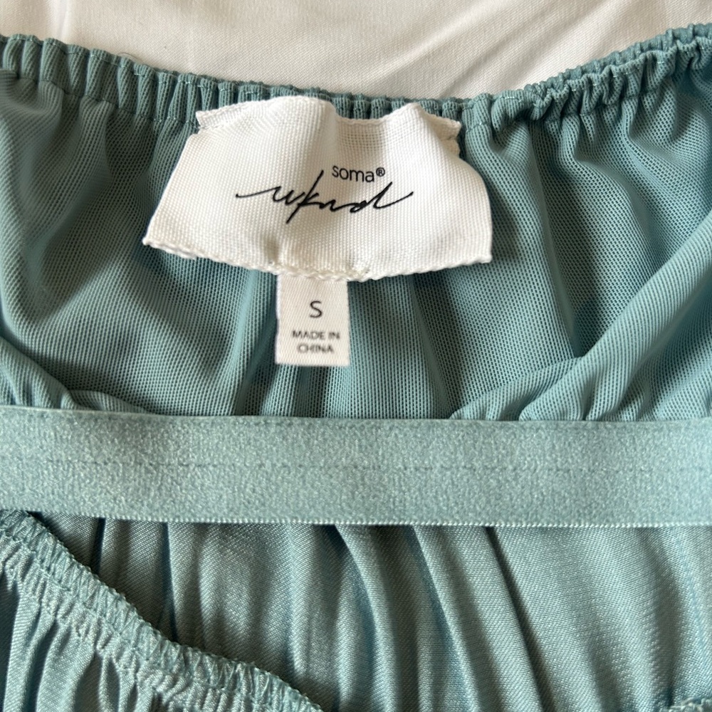Soma Blue Layered Maxi Dress with Spaghetti Straps - Picture 4 of 7